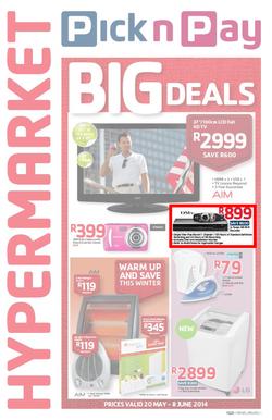 Pick N Pay Hypermarket : Big Deals (20 May - 8 Jun 2014), page 1