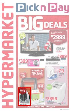 Pick N Pay Hypermarket : Big Deals (20 May - 8 Jun 2014), page 1
