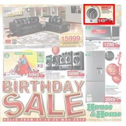 House & Home : Birthday Sale (21 May - 25 May 2014), page 1