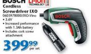Bosch Cordless Screwdriver IXO 0603978000/IXO-Vino-Per Set