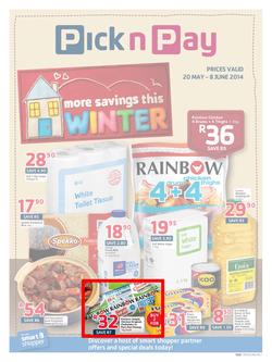 Pick N Pay WC : Winter Savings (20 May - 8 Jun 2014), page 1