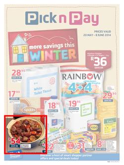 Pick N Pay WC : Winter Savings (20 May - 8 Jun 2014), page 1