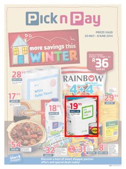 Pick N Pay WC : Winter Savings (20 May - 8 Jun 2014), page 1