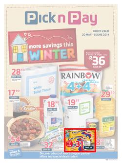 Pick N Pay WC : Winter Savings (20 May - 8 Jun 2014), page 1