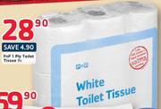 PnP 1 Ply Toilet Tissue-9's
