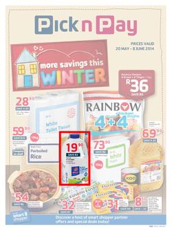 Pick N Pay KZN : Winter Savings (20 May - 8 Jun 2014), page 1