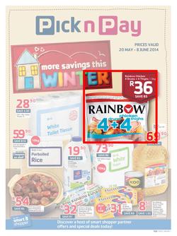 Pick N Pay KZN : Winter Savings (20 May - 8 Jun 2014), page 1