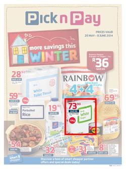 Pick N Pay KZN : Winter Savings (20 May - 8 Jun 2014), page 1