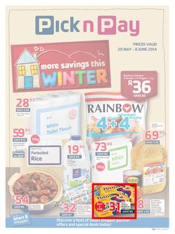 Pick N Pay KZN : Winter Savings (20 May - 8 Jun 2014), page 1
