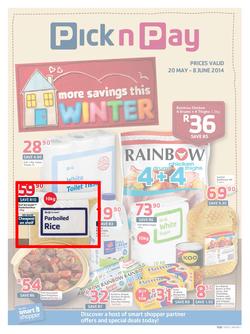 Pick N Pay KZN : Winter Savings (20 May - 8 Jun 2014), page 1
