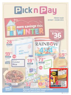 Pick N Pay KZN : Winter Savings (20 May - 8 Jun 2014), page 1