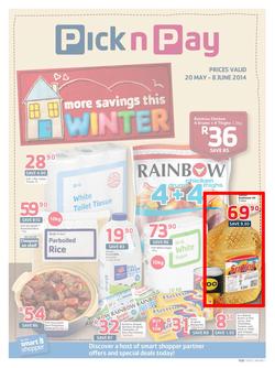 Pick N Pay KZN : Winter Savings (20 May - 8 Jun 2014), page 1