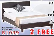 Kim Leather Touch  Double Bed