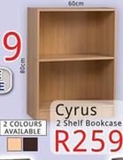 Cyrus 2 Shelf  Bookcase