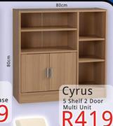 Cyrus 5 Shelf 2 Door Multi Unit