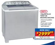 Defy 13kg Metallic Twin Tub Washing Machine