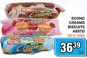 Econo Creams Biscuits Asstd-20x100g