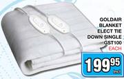 Goldair Blanket Elect Tie Down Single GST100