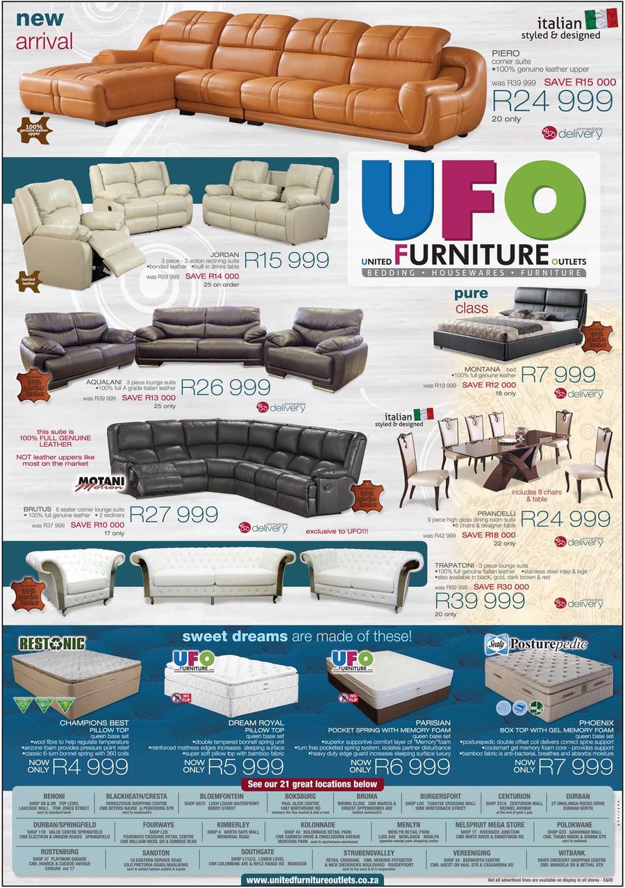 United Furniture Outlets 23 May 2014 While Stocks Last Www