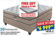 Sealy Challenger Box Top Queen Base Set