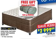  King Koil Saturn Euro Top Queen Base Set