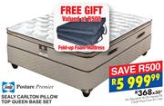 Sealy Carlton Pillow Top Queen Base Set