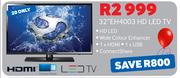 Samsung 32" EH4003 HD LED TV