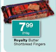 Royalty Butter Shortbread Fingers-210g