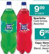 Sparletta Cold Drinks Assorted-2ltr Each