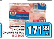 Rainbow Chicken Chunks Retail-18x360g