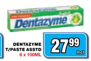 Dentazyme T/Paste Asstd-6x100ml