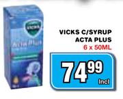 Vicks C/Syrup Acta Plus-6x50ml