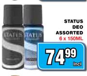 Status Deo Assorted-6x150ml