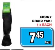 Ebony Braid Yaki-Each