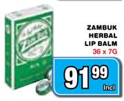Zambuk Herbal Lip Balm-36x7g