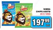 Simba Chips Asstd-24x125g