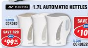 Dixon 1.7L Automatic Kettles Corded SLD206A-Each