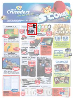 Cash Crusaders : Score (19 Jun - 6 Jul 2014), page 1