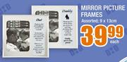 Mirror Picture Frames Assorted 9x13cm-Each