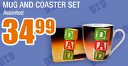 Mug And Coaster Set Assorted