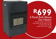 3-Panel Roll-About Gas Heater
