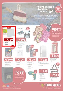 Brights Hardware : Birthday Specials (13 Jun - 5 Jul 2014), page 1