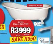 Devon Slipper Bath 1700 S07511