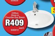 Clifton Drop-In Counter-Top Basin S06810