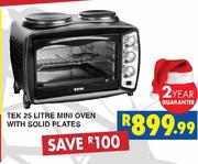 Tek 25L Mini Oven With Solid Plates