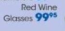 Clicks Red Wine Glasses