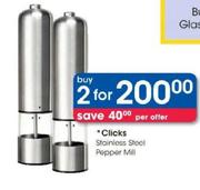 Clicks Stainless Steel Pepper Mill-2's