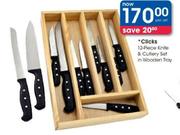 Clicks 12-Piece Knife & Cutlery Set In Wooden Tray-Per Set