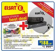 OVHD Open View HD Set Top Decoder Including Installation