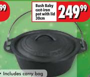 Bush Baby Cast-Iron Pot With Lid 30Cm